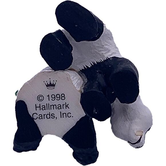 1998 Hallmark Keepsake Peaceful Pandas Miniature Christmas Ornament in Mint Box - Picture 3 of 5